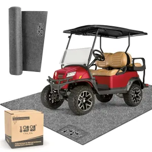 10L0L Golf Cart Premium Garage Floor Mat-Waterproof Anti-Slip Thickened Mat for Golf Cart Motorcycle Mower ATV UTV Parking Mat-106'' x 59''