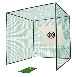 10X10ftX10ft Portable Golf Practice Cage Net - Durable & Easy Setup, Indoor/Outdoor