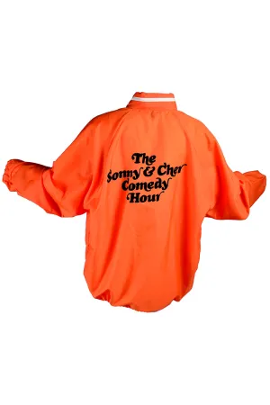 1971 Sonny and Cher Comedy Hour Orange Nylon Jacket w Hood