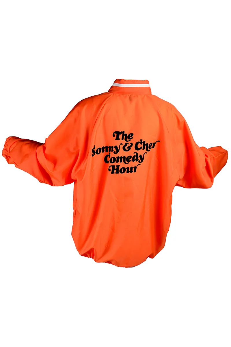 1971 Sonny and Cher Comedy Hour Orange Nylon Jacket w Hood