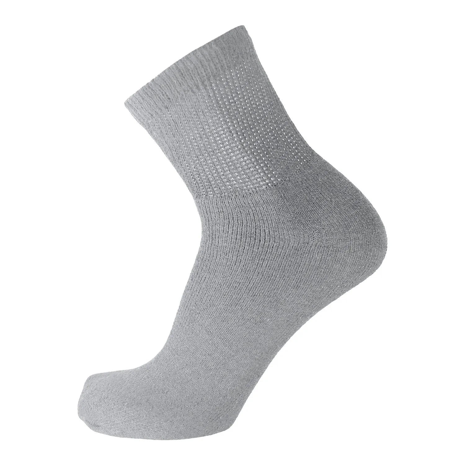 60 Pairs of Diabetic Low Cut Athletic Sport Ankle Socks (Grey)