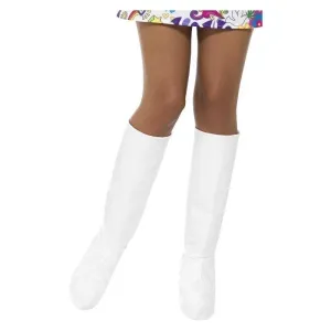 60s Gogo Boot Covers Adult White