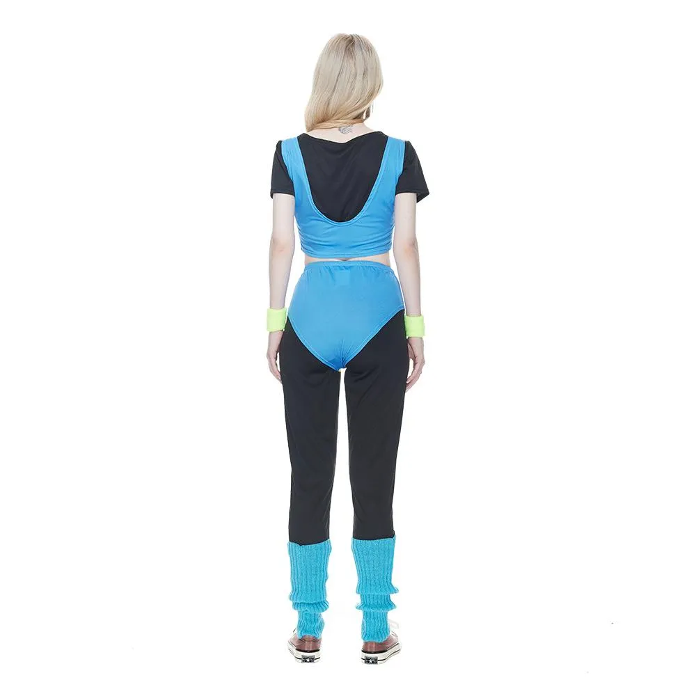 80s Retro Disco Hip Hop Sports Suit Halloween Costume Dance Outfit