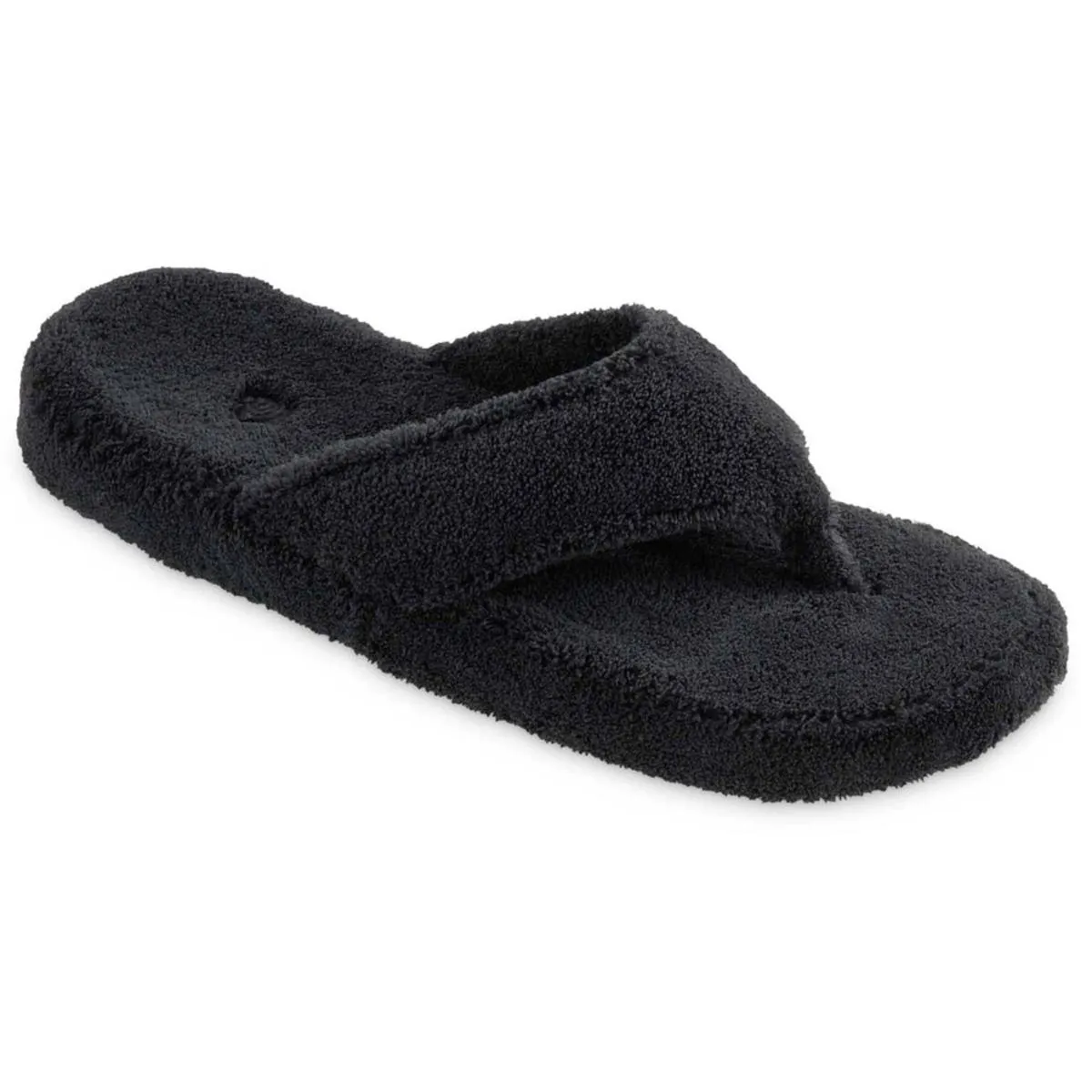 ACORN Women's Spa Thong Slippers - Black