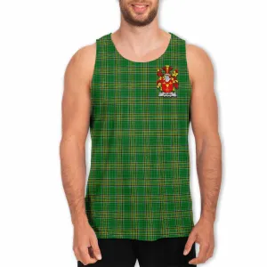 Adams Irish Clan Tartan Men's Tank Top with Coat of Arms