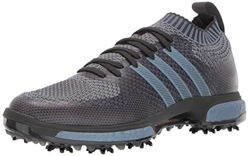 adidas Men's Tour360 Knit Golf Shoe Carbon/raw Steel met/Grey Four 7 M US