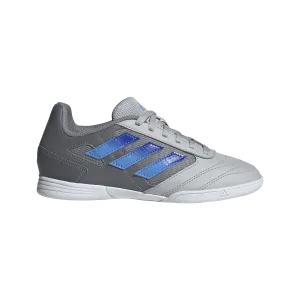 adidas Super SALA II Junior Indoor Soccer Shoes IE7560 Grey Two/Lucid Blue/Blue Burst