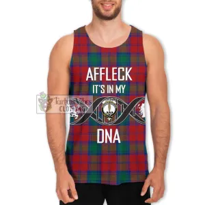 Affleck Tartan Men's Tank Top with Family Crest DNA In Me Style