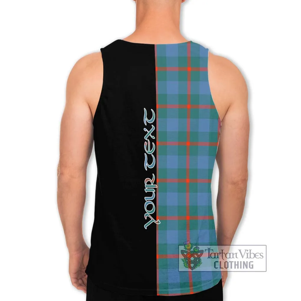 Agnew Ancient Tartan Men's Tank Top with Family Crest and Half Of Me Style