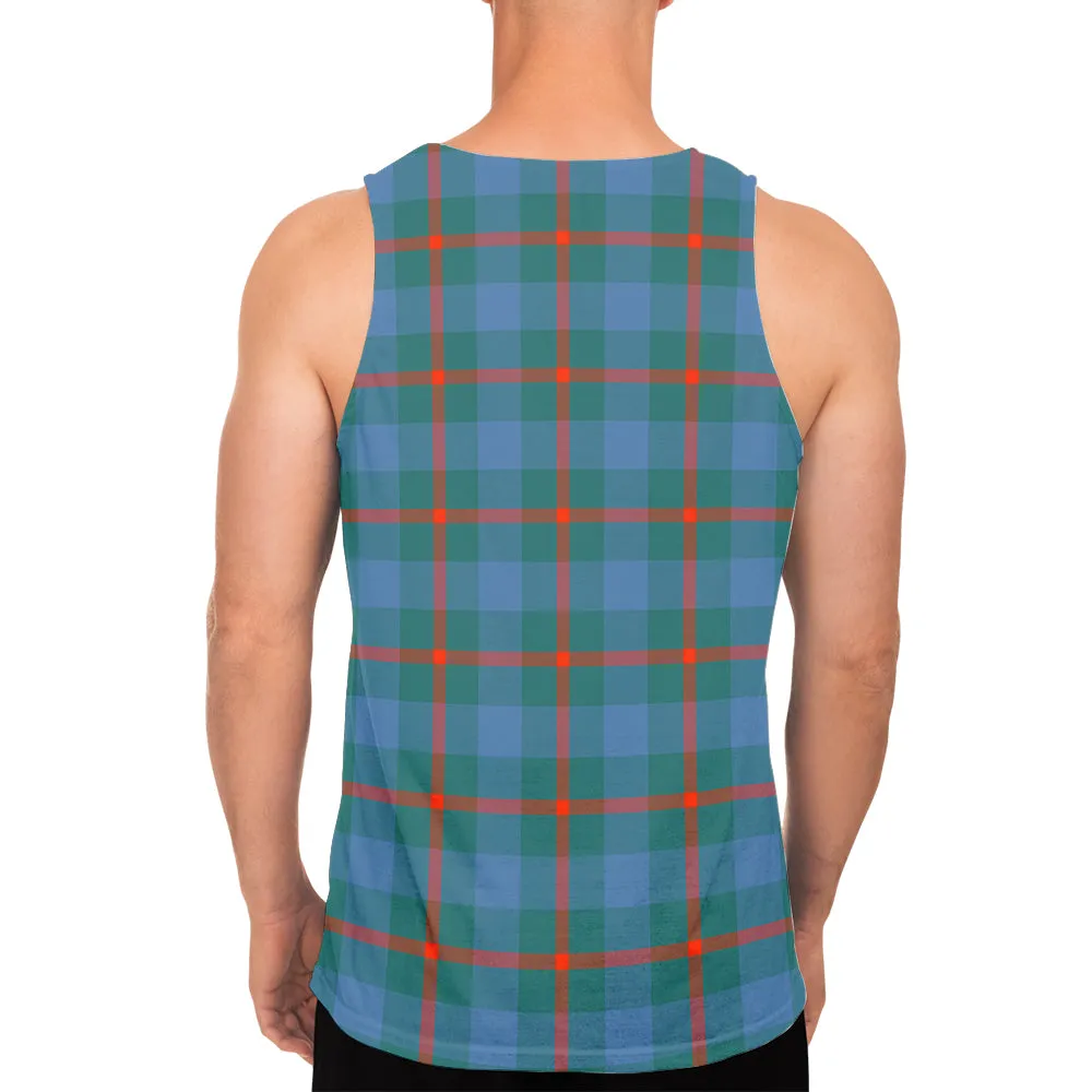 Agnew Ancient Tartan Mens Tank Top with Family Crest