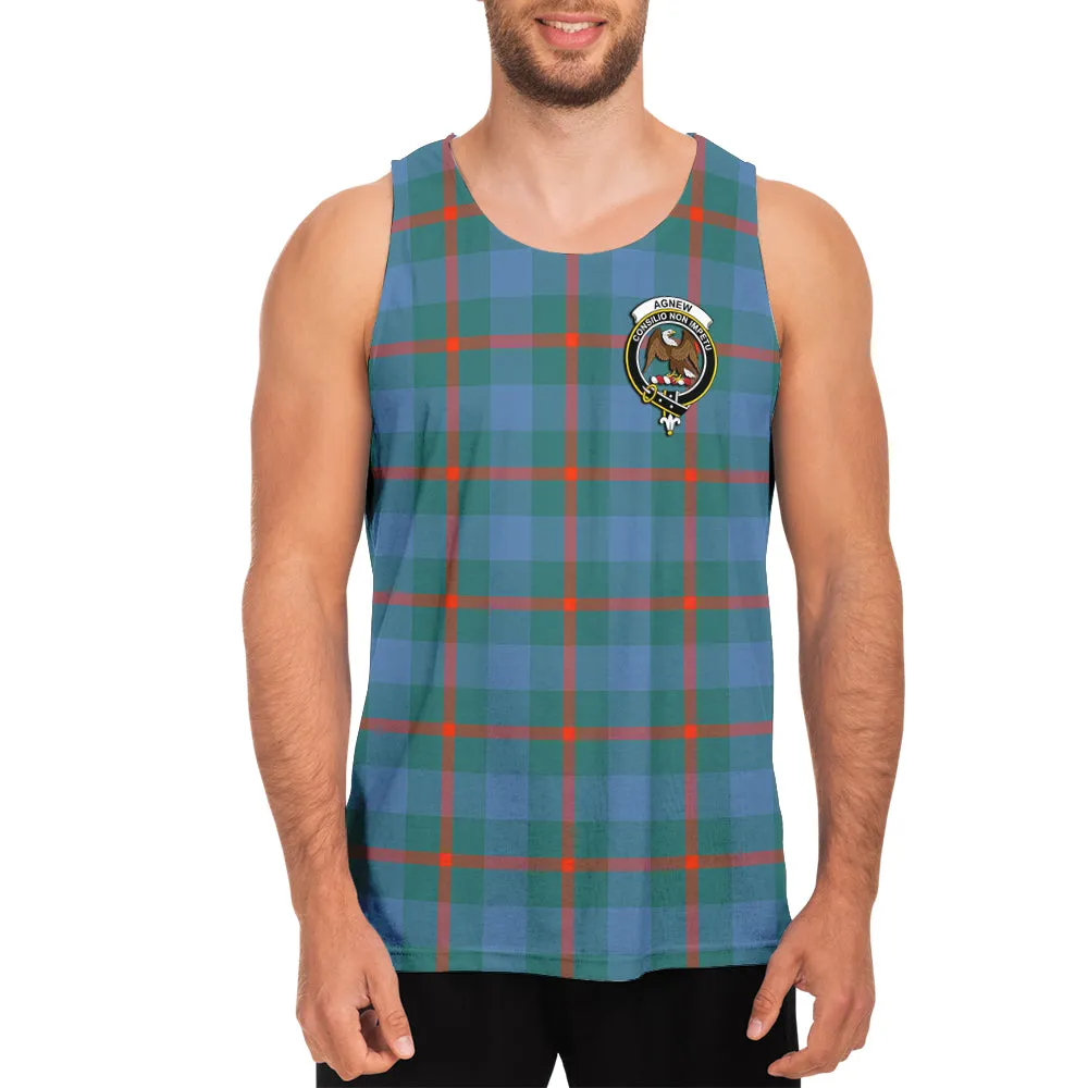 Agnew Ancient Tartan Mens Tank Top with Family Crest