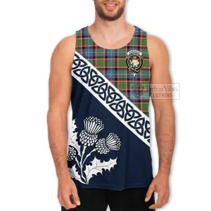 Aikenhead Tartan Men's Tank Top Featuring Thistle and Scotland Map