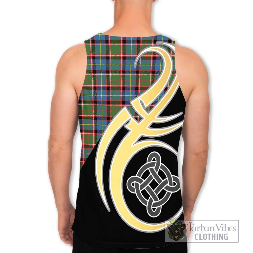 Aikenhead Tartan Men's Tank Top with Family Crest and Celtic Symbol Style