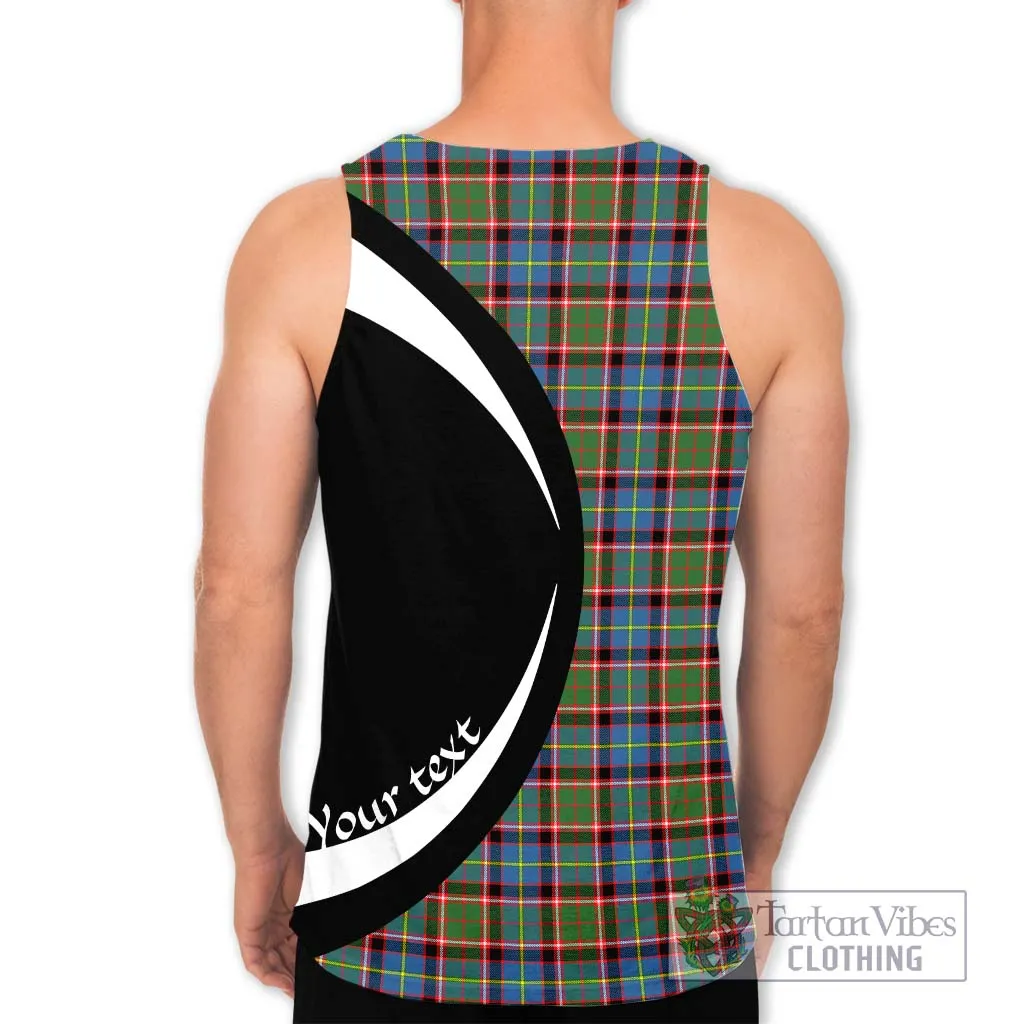 Aikenhead Tartan Men's Tank Top with Family Crest Circle Style