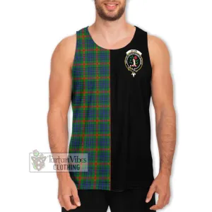 Aiton Tartan Men's Tank Top with Family Crest and Half Of Me Style