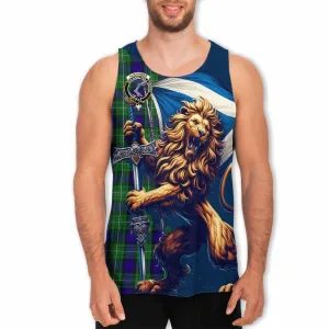 Alexander Tartan Family Crest Men's Tank Top with Scottish Majestic Lion