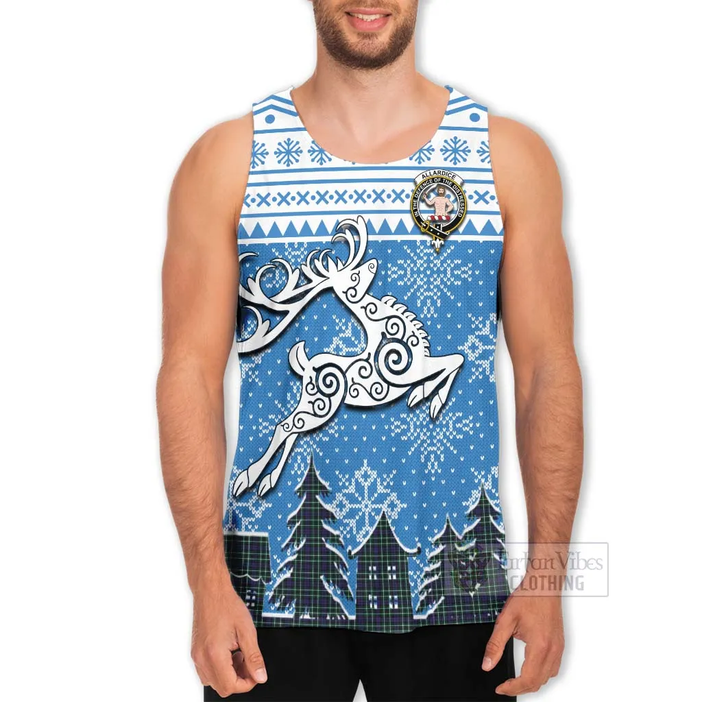 Allardice Clan Christmas Men's Tank Top Celtic Reindeer Style