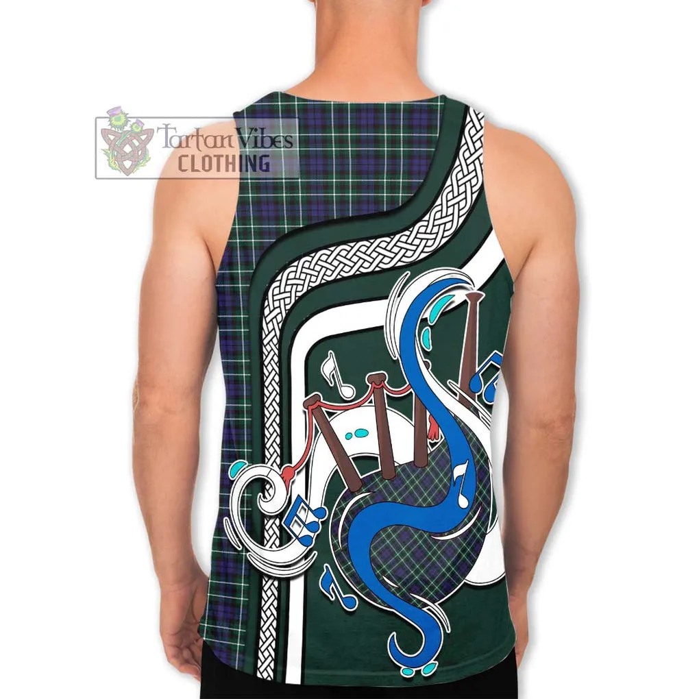 Allardice Tartan Men's Tank Top with Epic Bagpipe Style