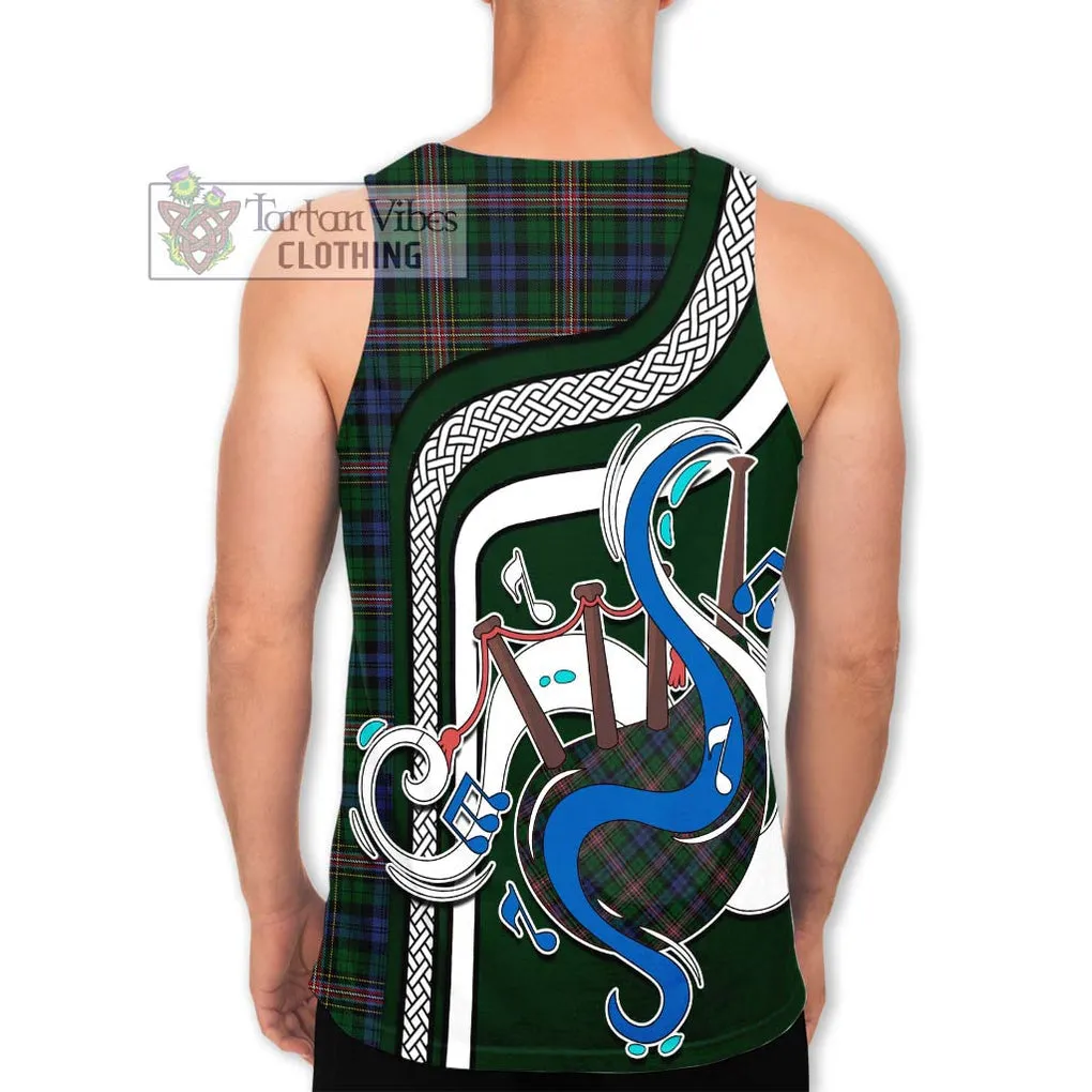 Allison Tartan Men's Tank Top with Epic Bagpipe Style