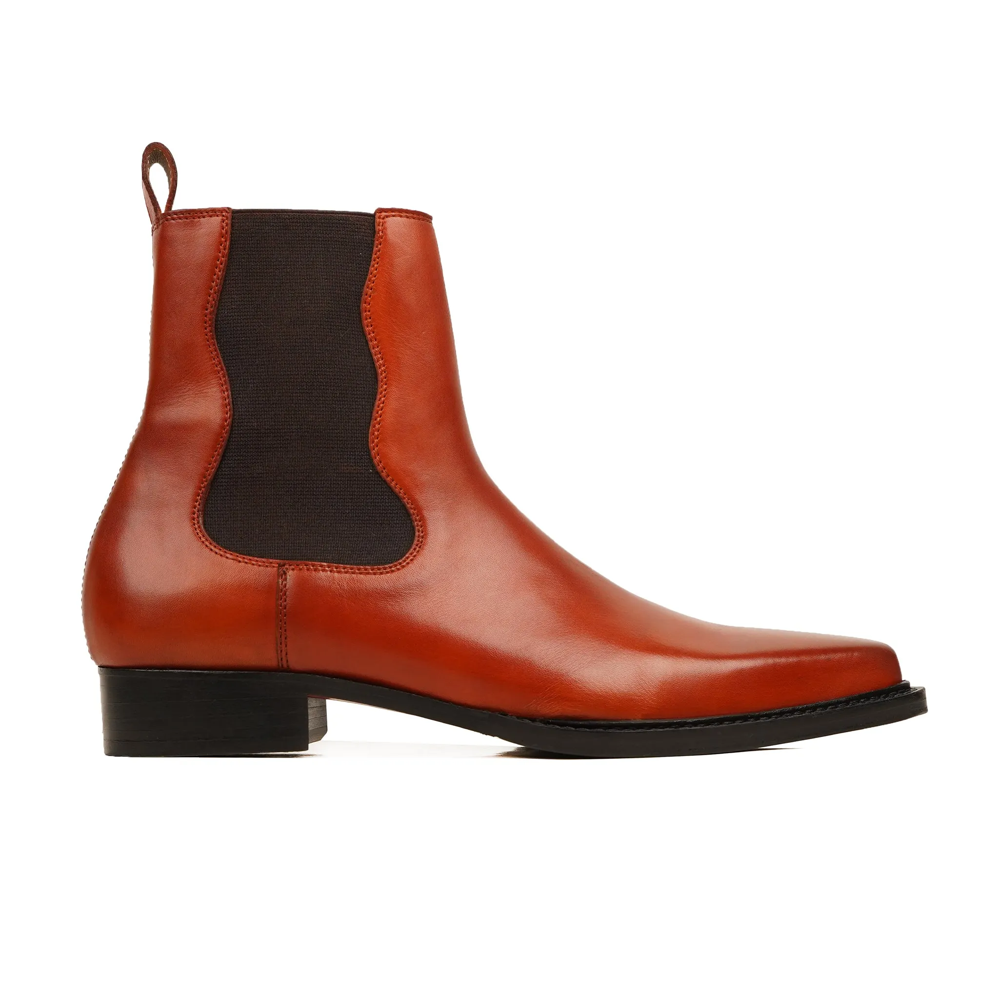 Alugo -  Men's Tan Calf Leather Chelsea Boot