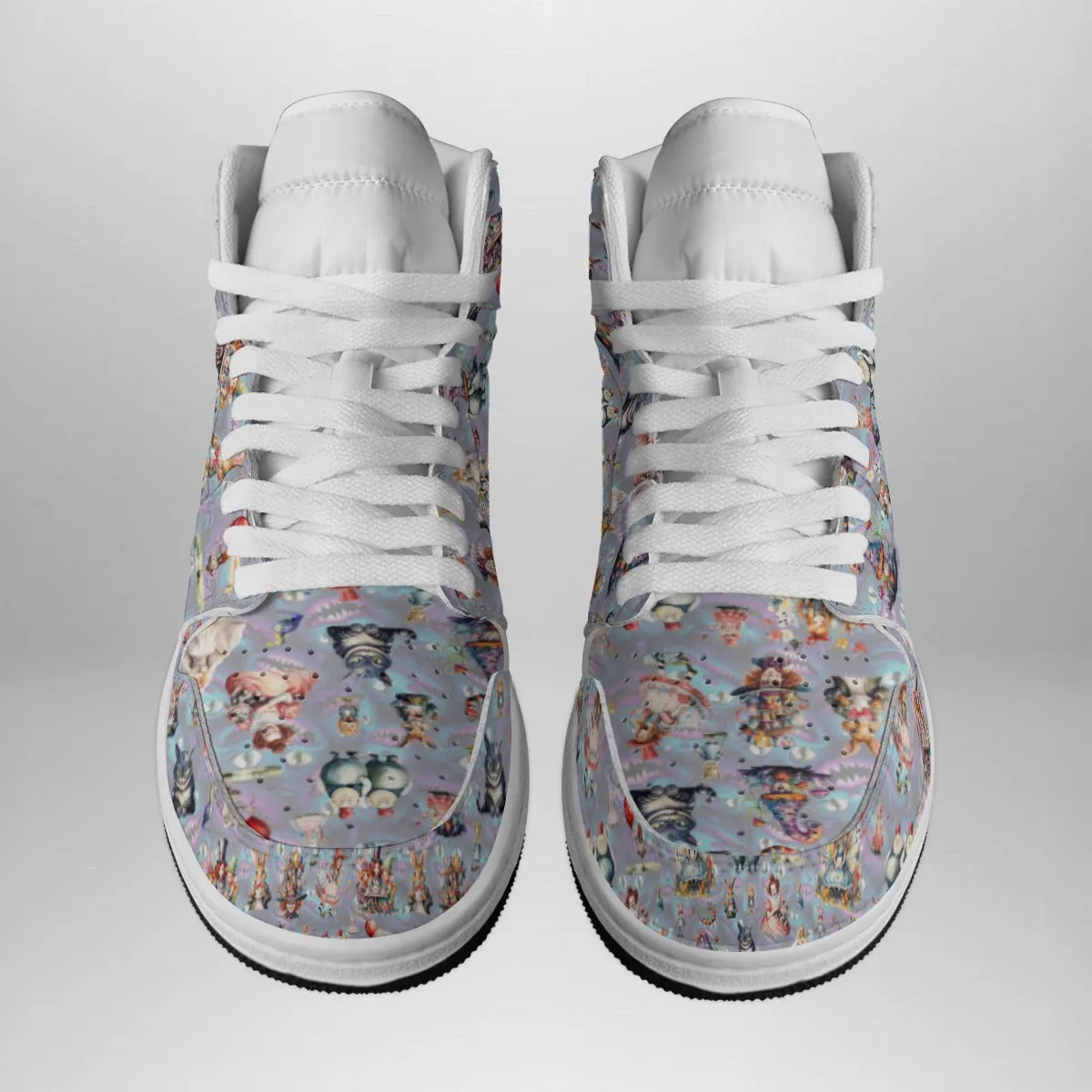 Amazing Designs - Mens high top, lace-up, leather shoes