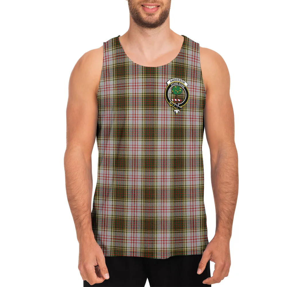 Anderson Dress Tartan Mens Tank Top with Family Crest