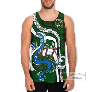 Anstruther Tartan Men's Tank Top with Epic Bagpipe Style