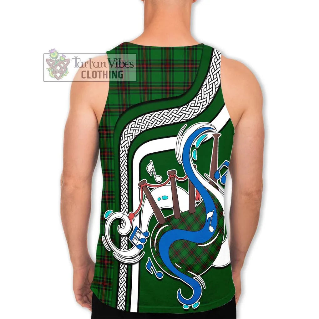 Anstruther Tartan Men's Tank Top with Epic Bagpipe Style