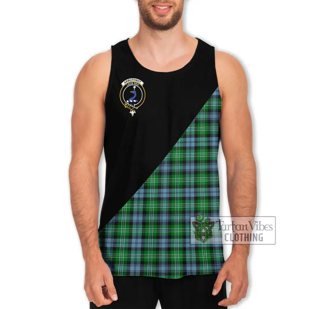 Arbuthnot Ancient Tartan Men's Tank Top with Family Crest and Military Logo Style