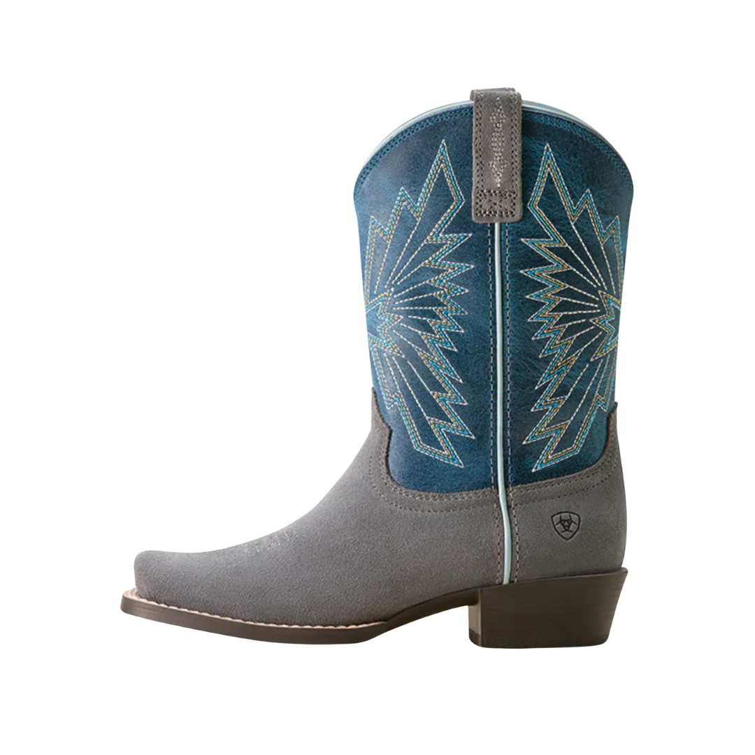 Ariat Kid's Decatur Suede Blue Boots