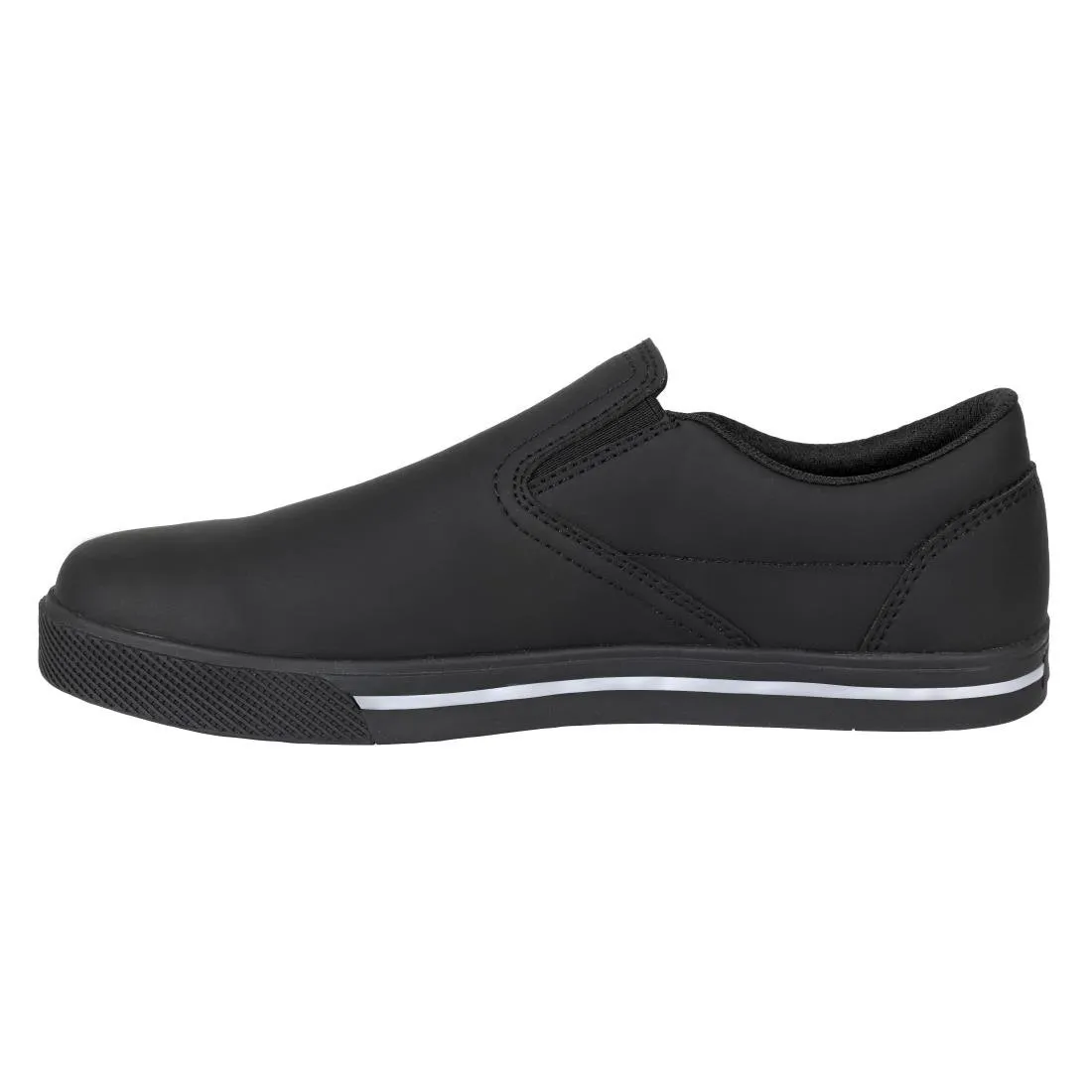 BA062-46 Slipbuster Recycled Microfibre Slip-on Shoe Matte Black 46