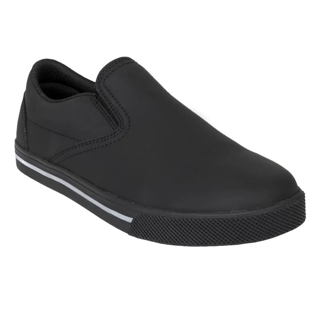 BA062-46 Slipbuster Recycled Microfibre Slip-on Shoe Matte Black 46