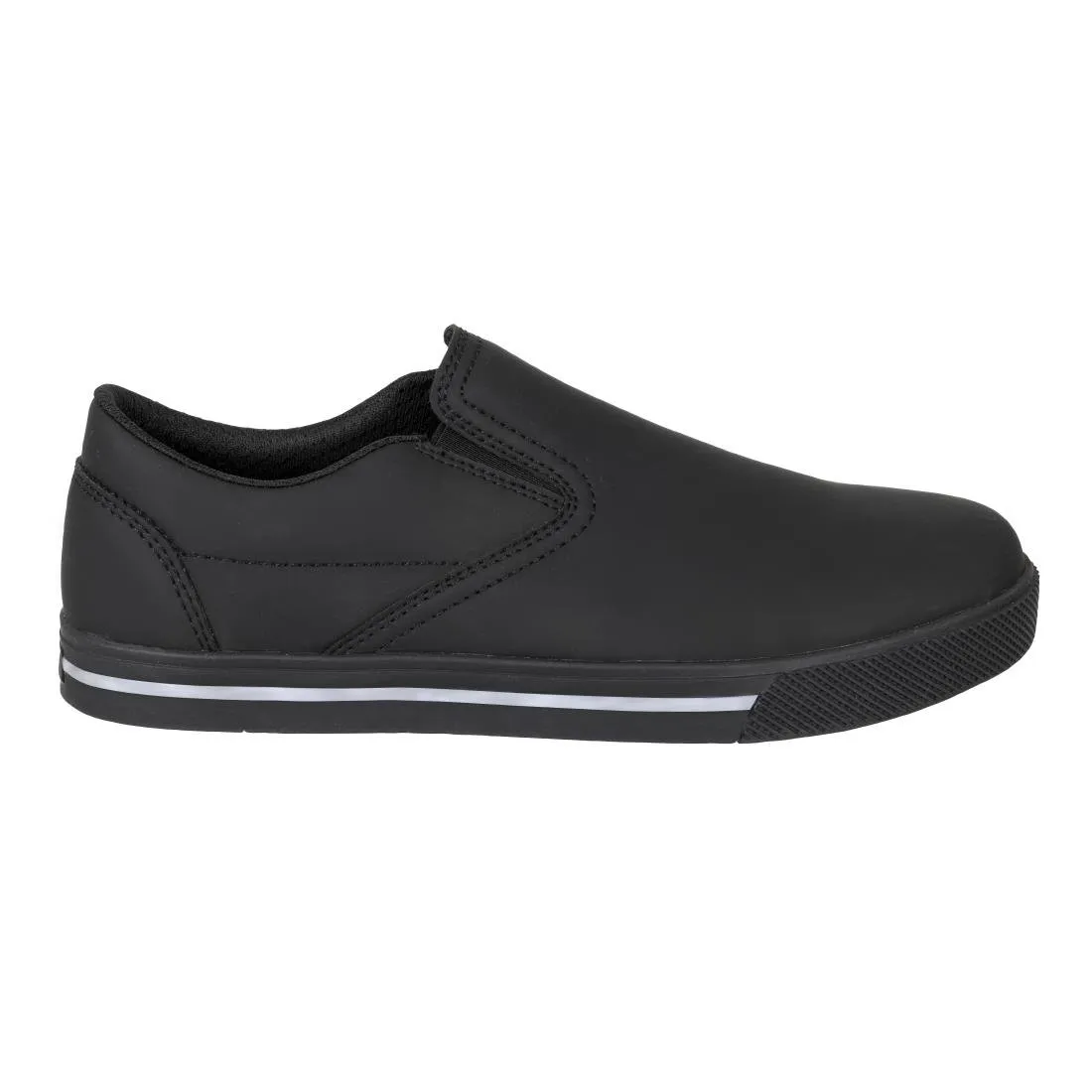 BA062-46 Slipbuster Recycled Microfibre Slip-on Shoe Matte Black 46