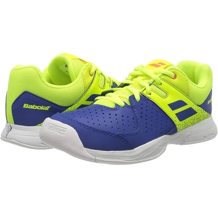 Babolat Pulsion Indoor Kids & Women Yellow Blue Handball Volleyball Tennis Shoes