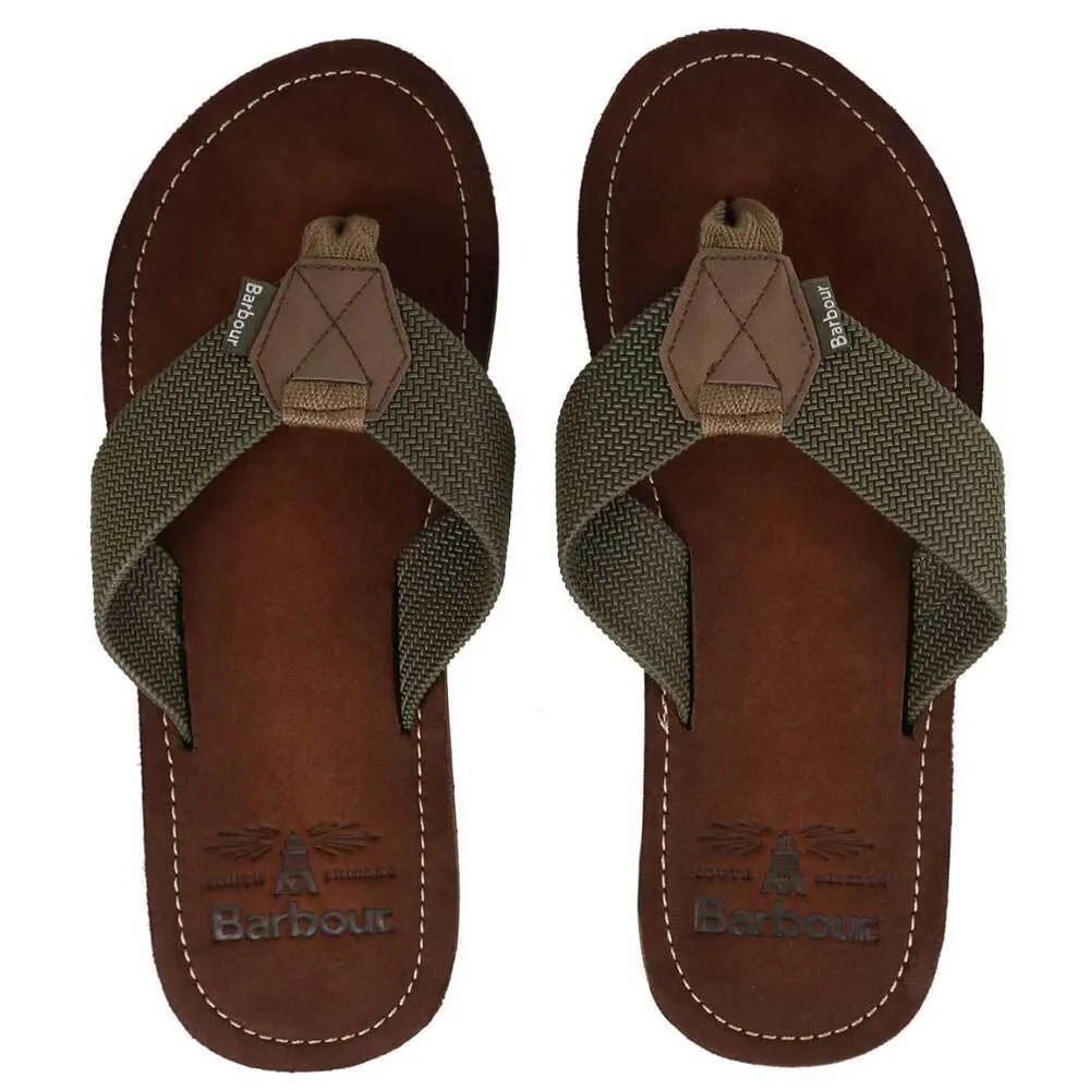 Barbour Men's Toeman Flip-Flop Sandals in Olive