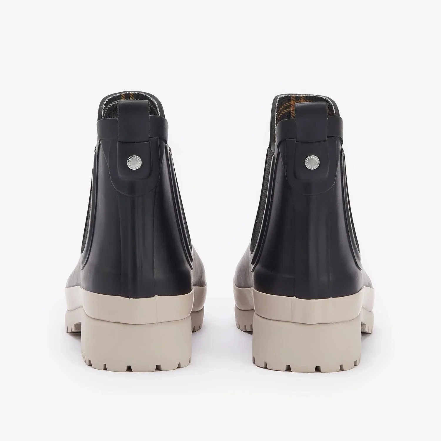 Barbour Women's Mallow Wellingtons in Black/White Pepper