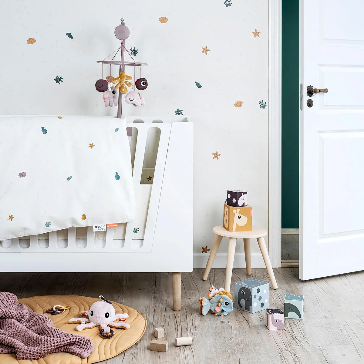 Bedlinen junior - Sea friends - Beige