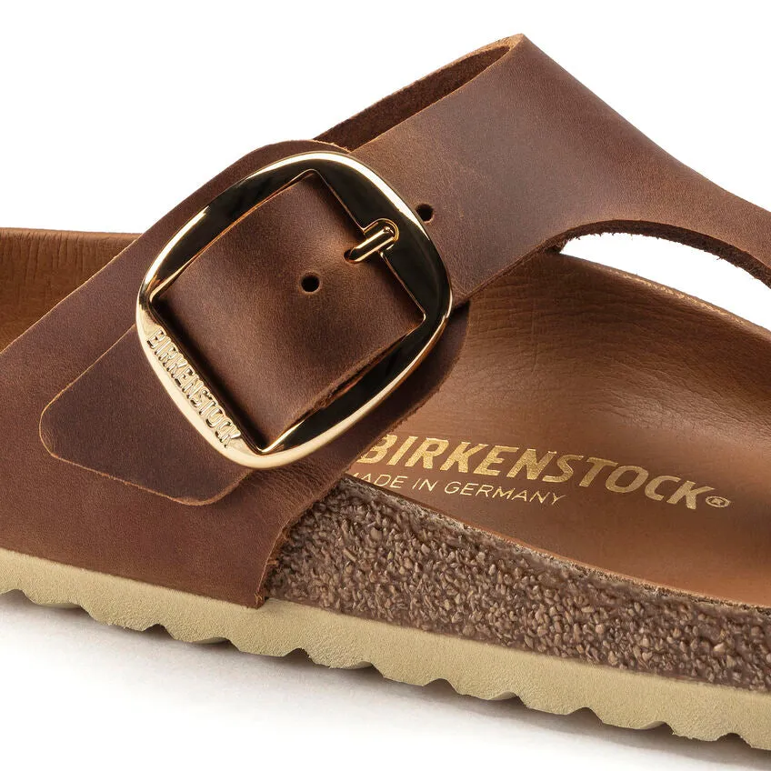 Birkenstock gizeh big buckle leather 1018745 cognac