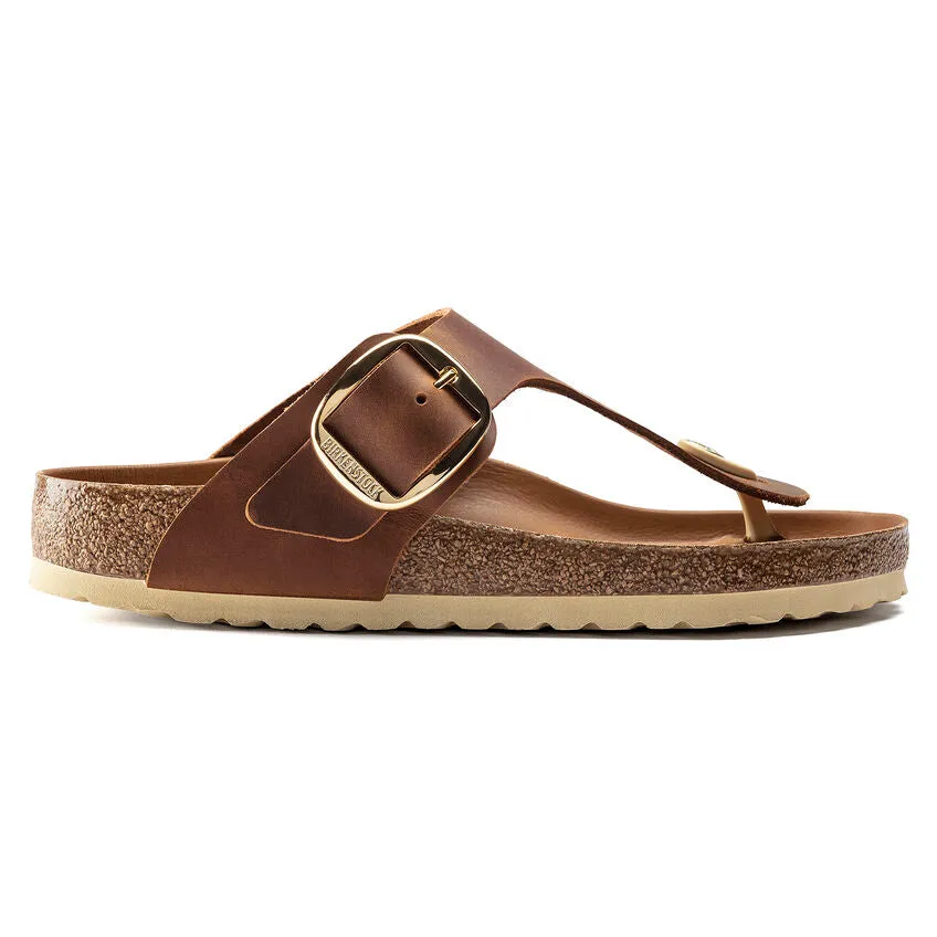 Birkenstock gizeh big buckle leather 1018745 cognac