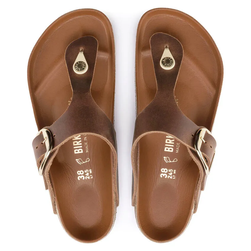 Birkenstock gizeh big buckle leather 1018745 cognac