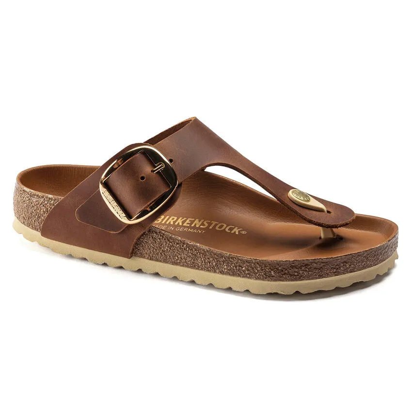 Birkenstock gizeh big buckle leather 1018745 cognac