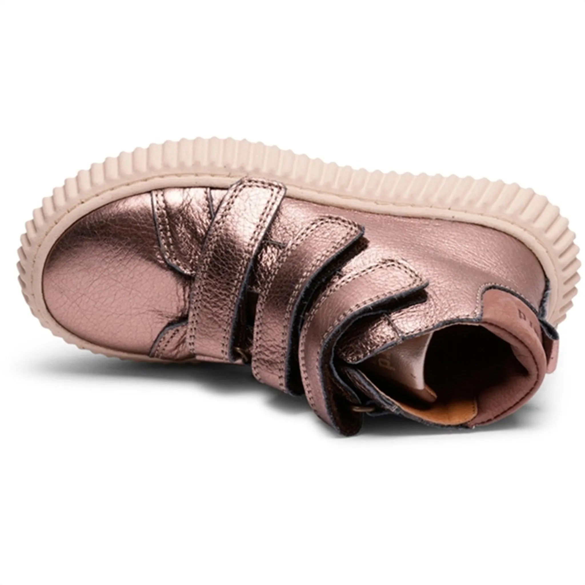 Bisgaard Debbie V Velcro Shoes Rose Gold Metallic