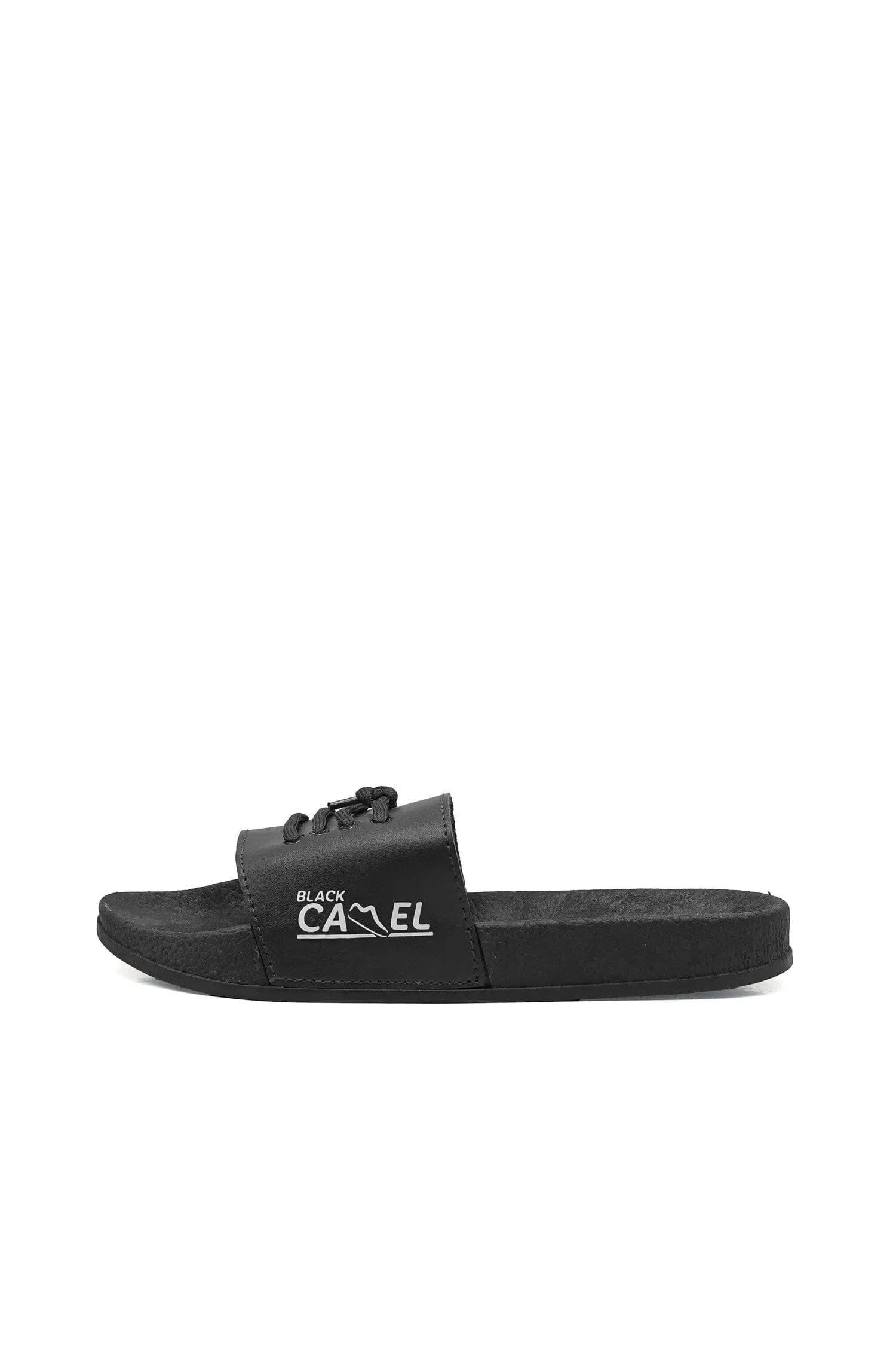 Black Camel Men's Lace-Up Design Slide Slippers