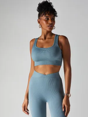 Blue-grey Aspire Sports Bra