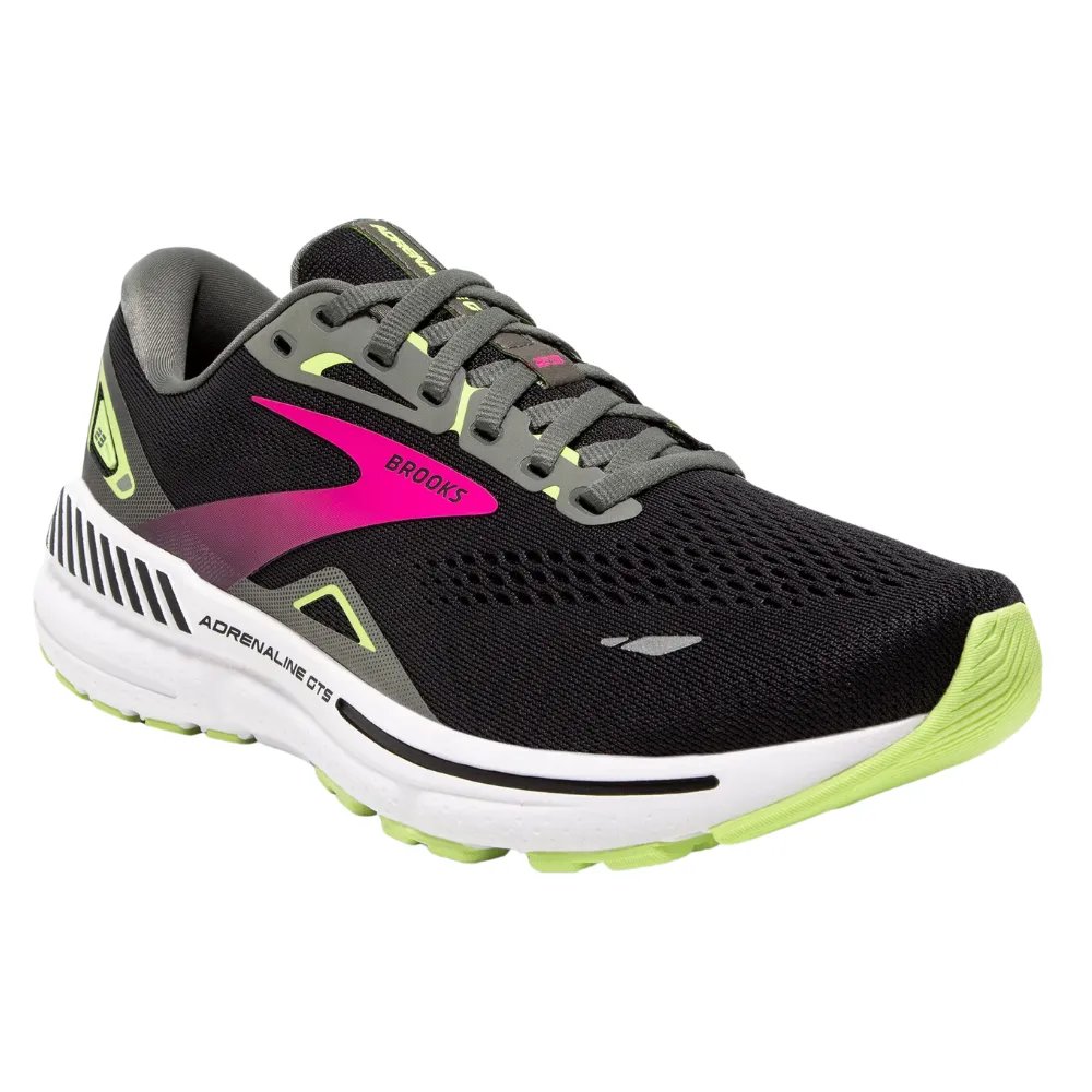 Brooks Adrenaline GTS 23 Black/Gunmetal/Sharp Green Running Shoe (Women's)