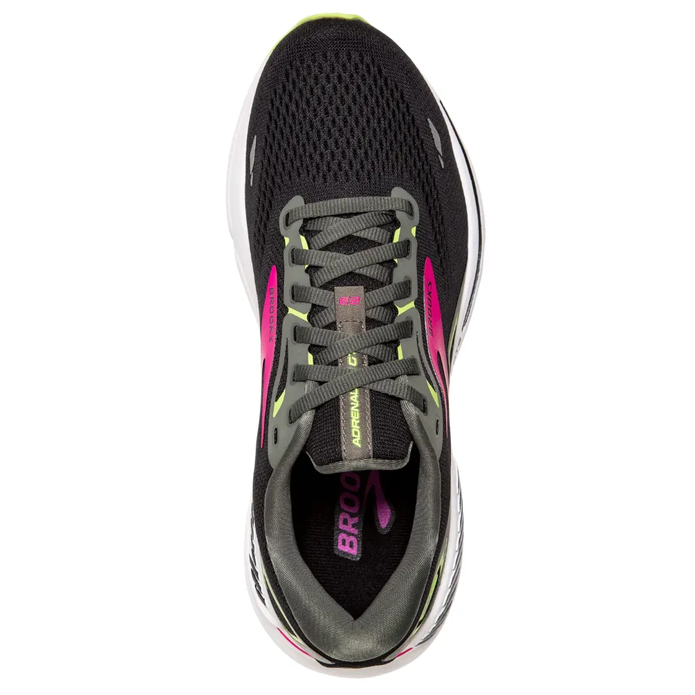 Brooks Adrenaline GTS 23 Black/Gunmetal/Sharp Green Running Shoe (Women's)