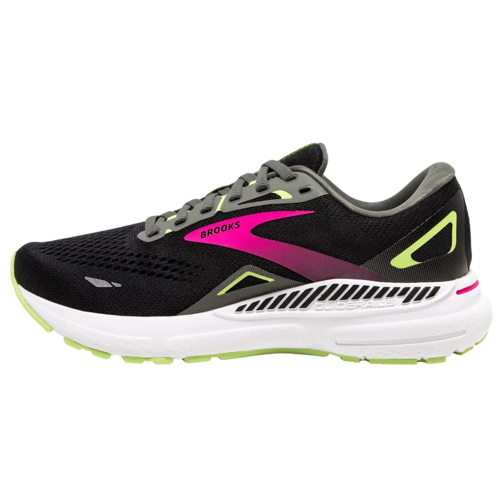 Brooks Adrenaline GTS 23 Black/Gunmetal/Sharp Green Running Shoe (Women's)