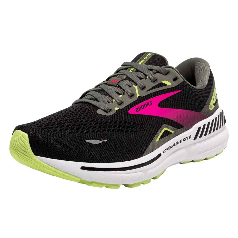 Brooks Adrenaline GTS 23 Black/Gunmetal/Sharp Green Running Shoe (Women's)