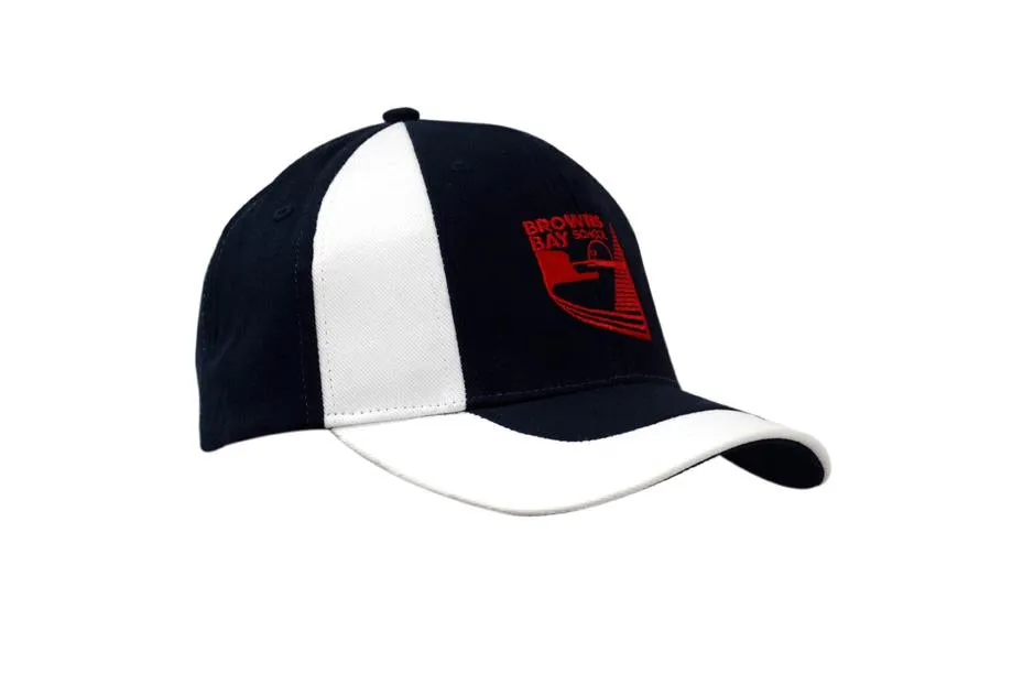 BRUSHED HEAVY COTTON CAP WITH FABRIC INSERT ON CROWN & PEAK