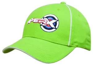 BRUSHED HEAVY COTTON CAP WITH SANDWICH TO PEAK AND FRONT PANELS